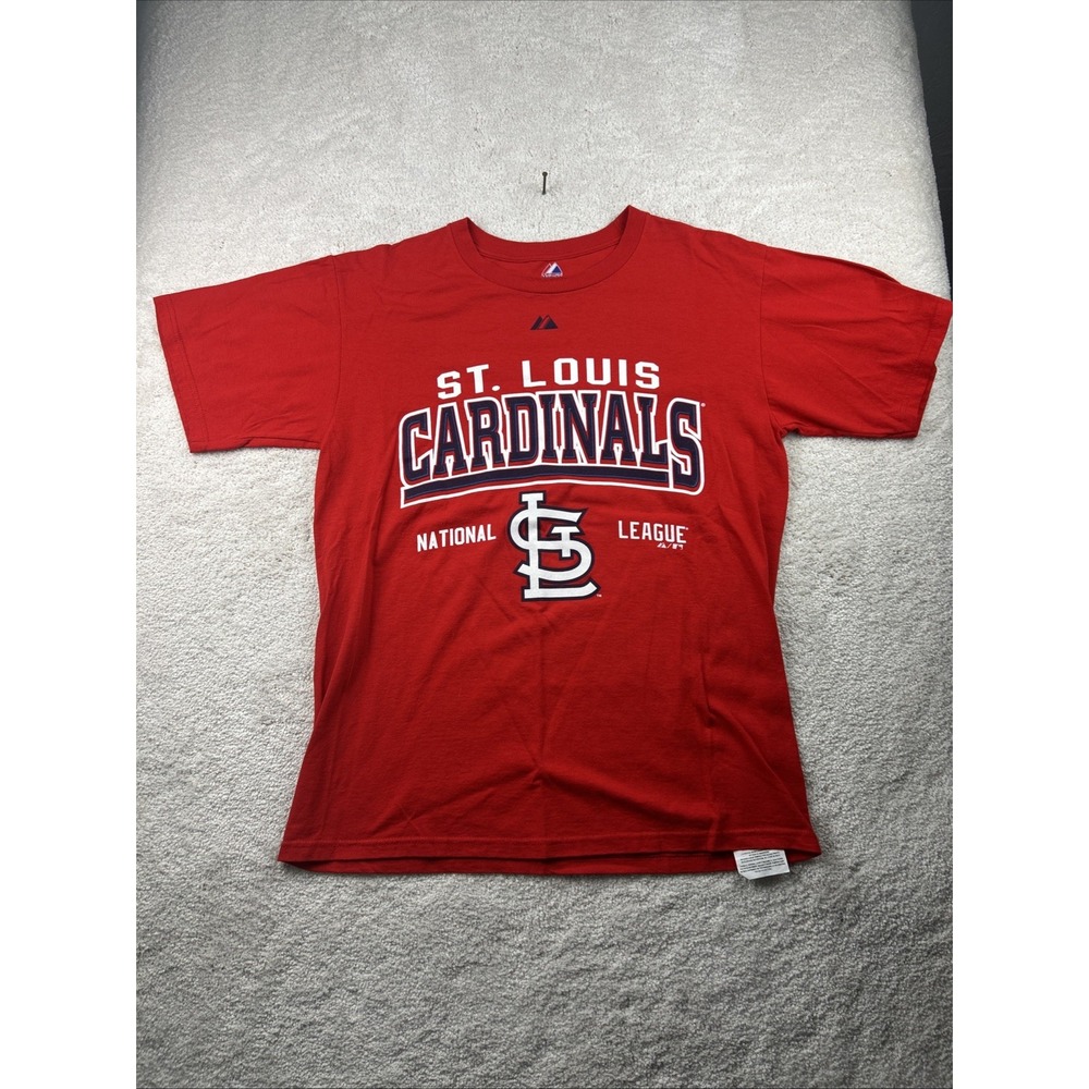 St Louis Cardinals MLB Baseball Red Majestic National League T Shirt Mens M
